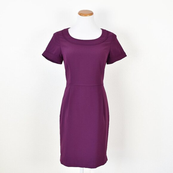 Pendleton Short Sleeve Sheath Dress Purple - 4P - Picture 1 of 10